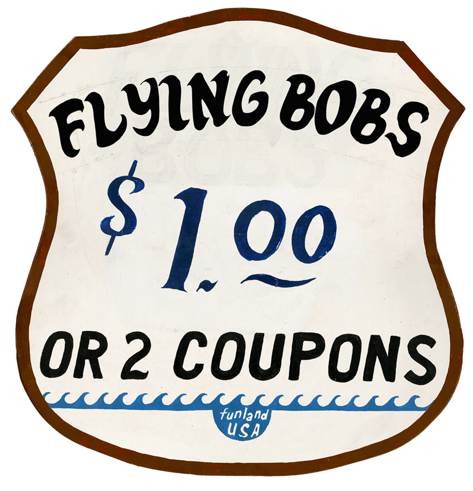 Flying Bobs sign for sale in Okoboji, Iowa