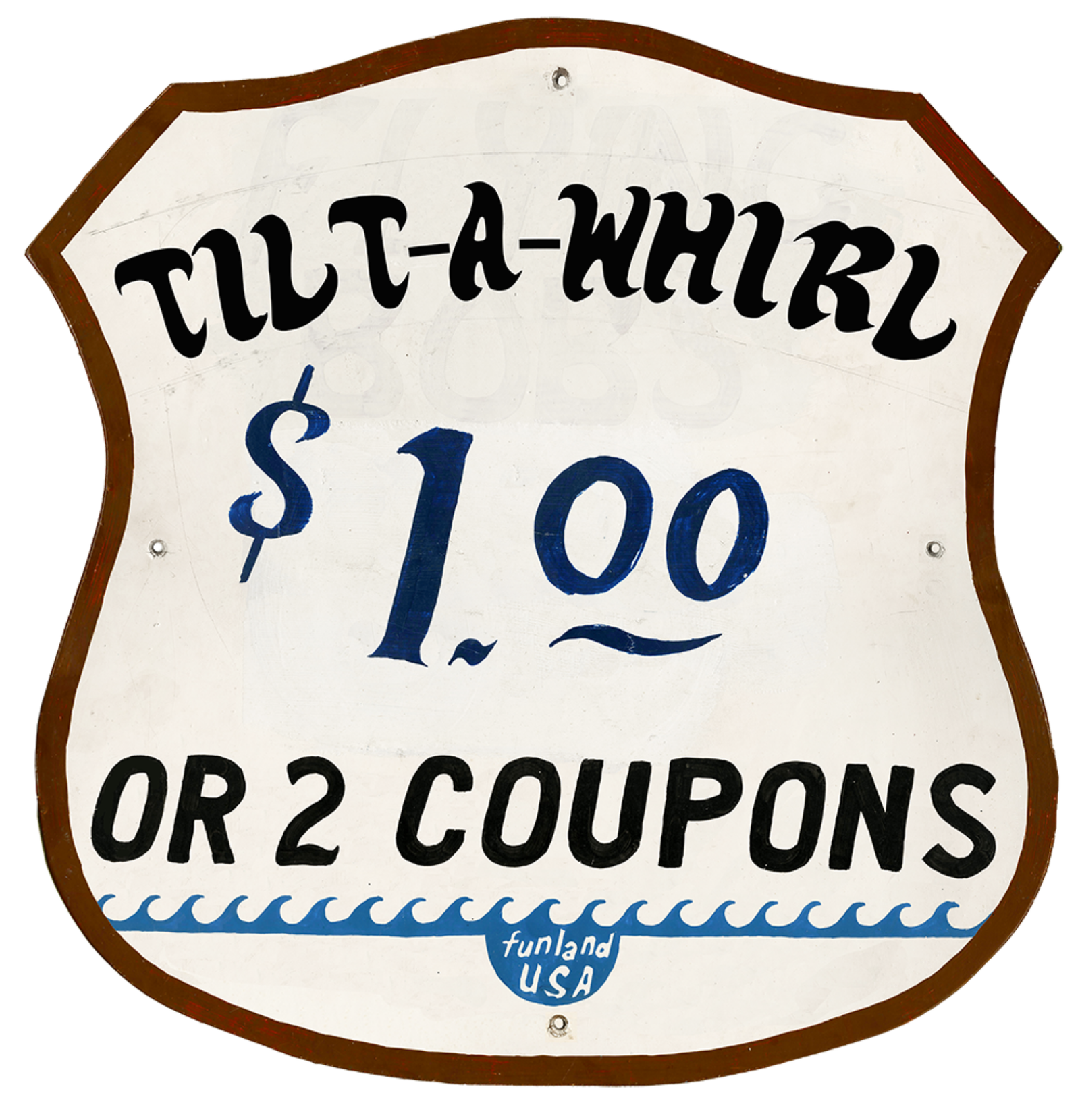 Tilt-A-Whirl sign for sale in Okoboji, Iowa